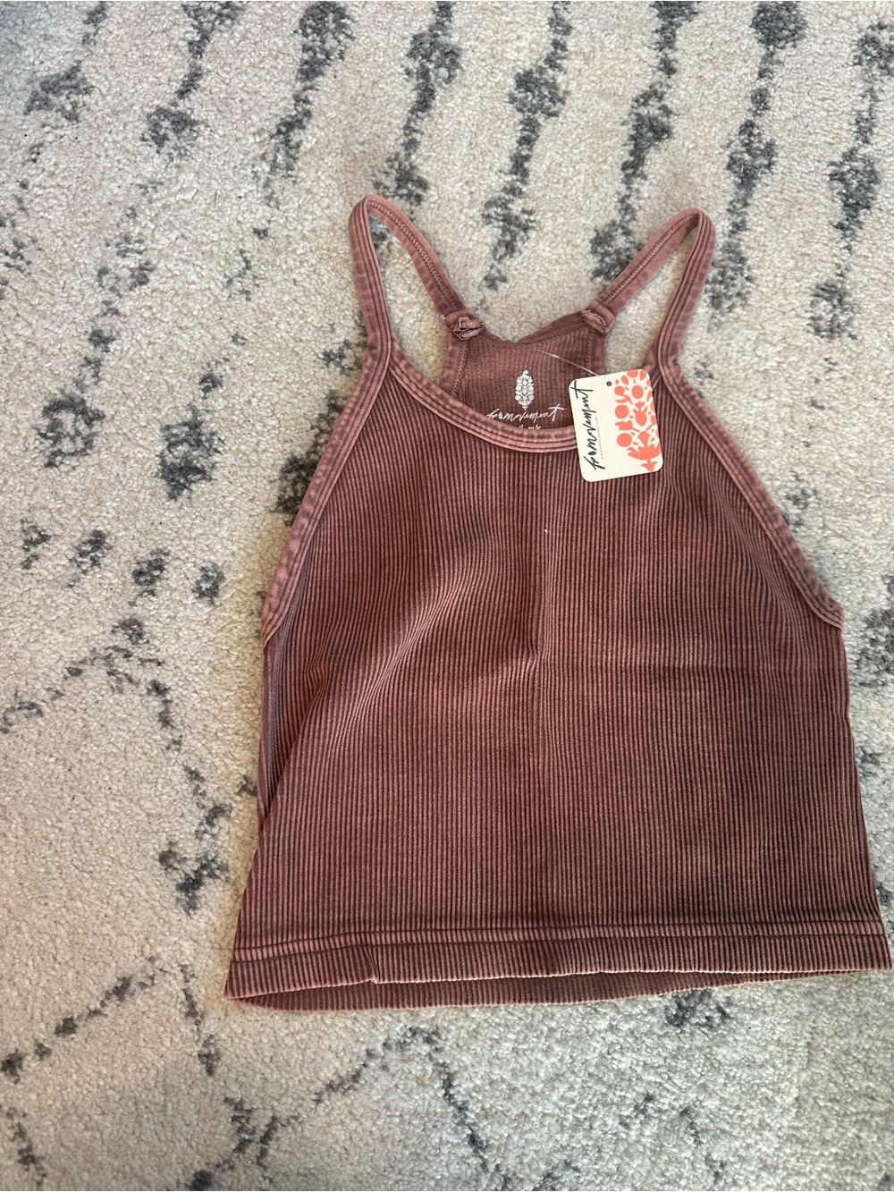FP Movement by Free People Brown Crop Tank Top